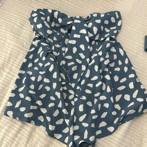 NWT Blue Blush Romper Bow front